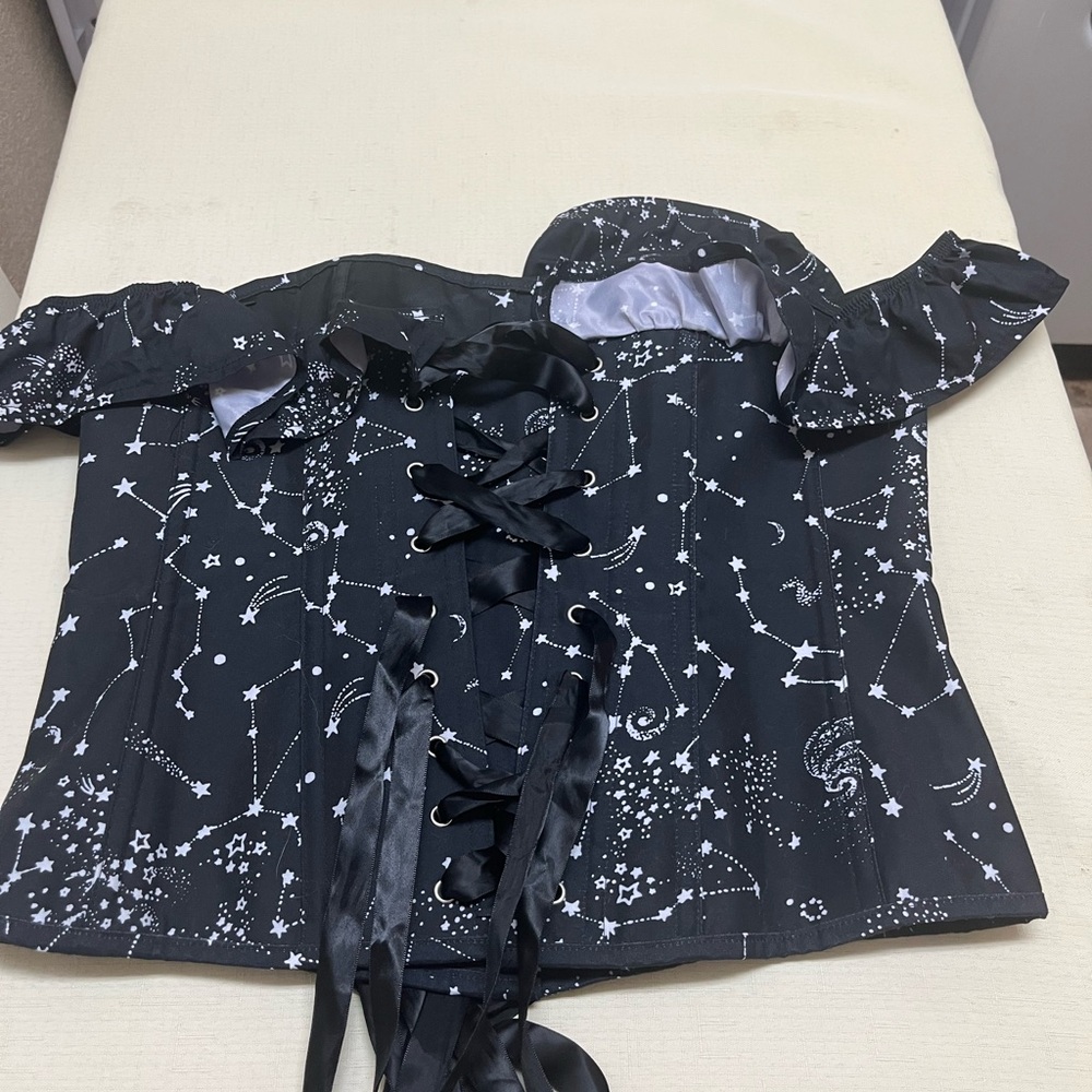 Corset Story size 14 (UK18) cotton astronomy corset top - Picture 5 of 16
